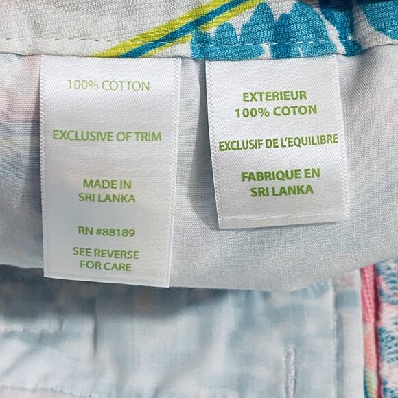 Lilly Pulitzer Shorts Womens 2 Blue Pink Sailboat Print 100% Cotton Summer Beach - Picture 4 of 5